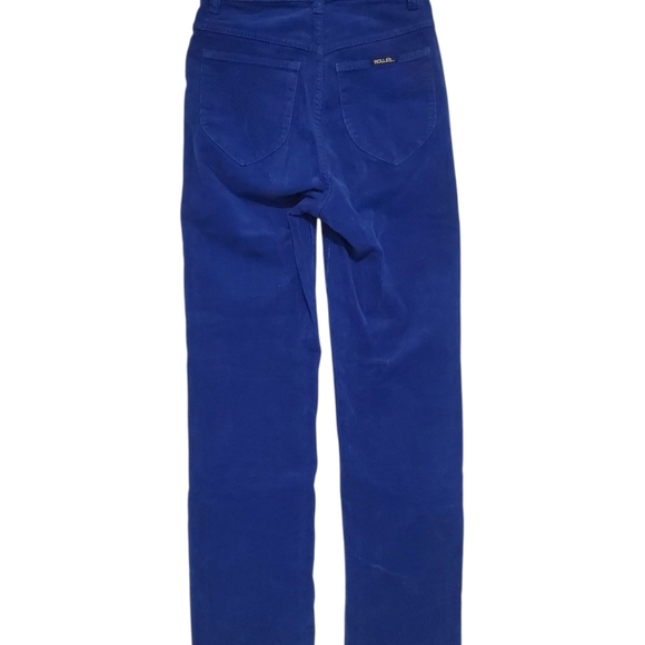 Rolla's Electric Blue Corduroy Straight High Rise Jeans / Pants Size 24 - Picture 2 of 11